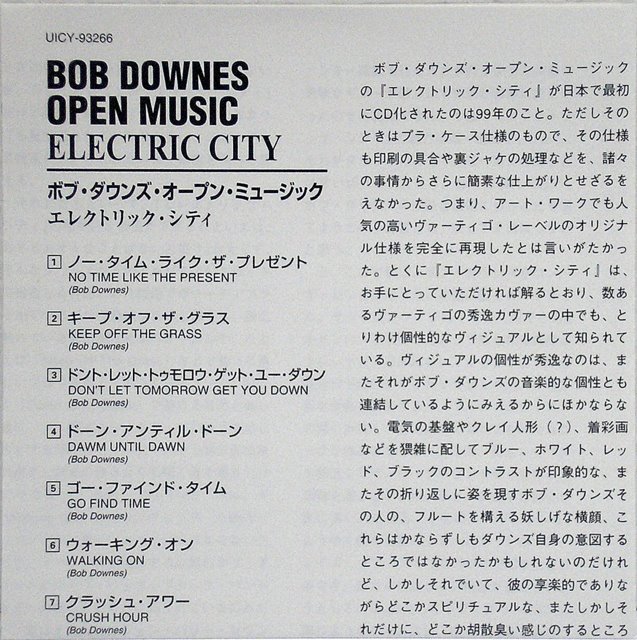 Insert, Downes, Bob Open Music - Electric City