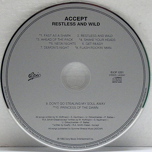 CD, Accept - Restless & Wild
