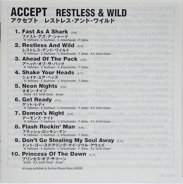 Insert, Accept - Restless & Wild