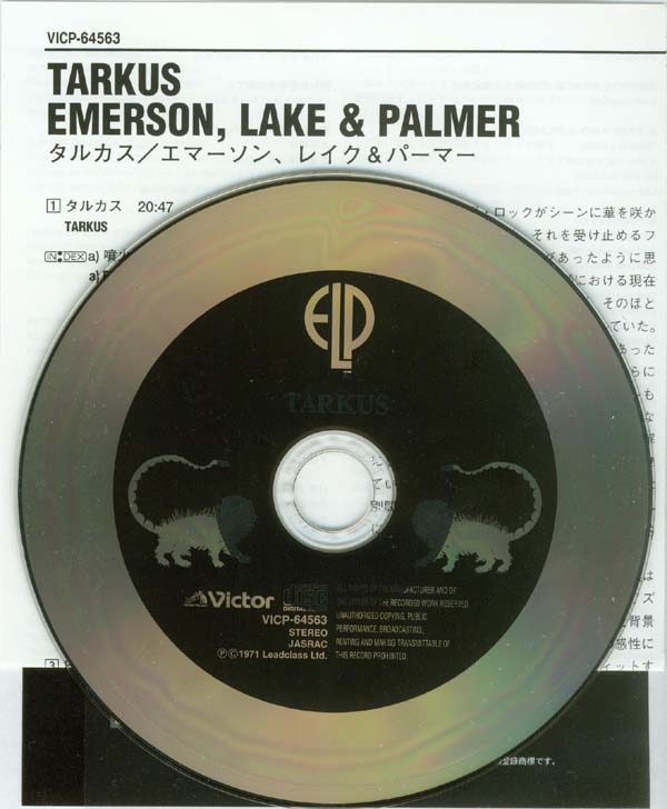 CD and insert, Emerson, Lake + Palmer - Tarkus
