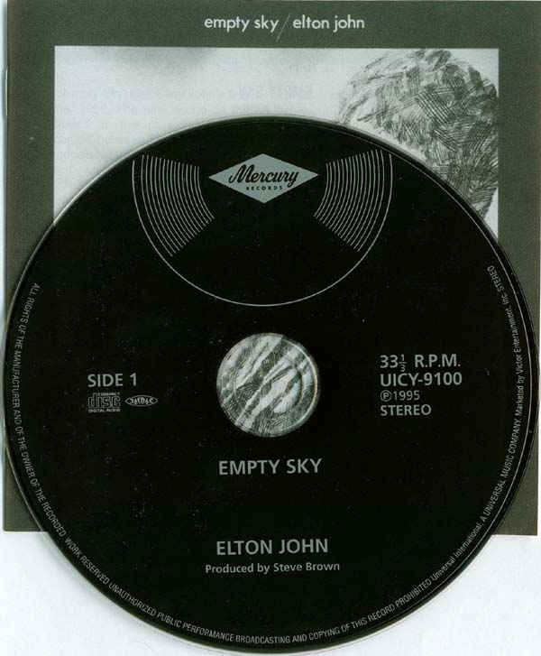 CD and booklet, John, Elton - Empty Sky +4