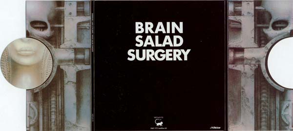  Back cover, front flaps open, Emerson, Lake + Palmer - Brain Salad Surgery