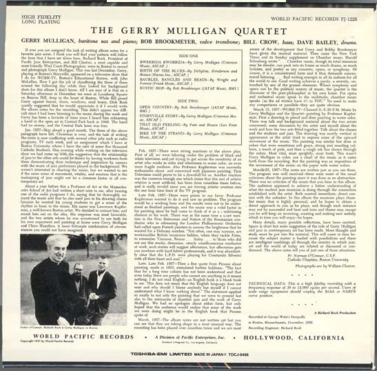 , Mulligan, Gerry - Gerry Mulligan Quartet At Storyville