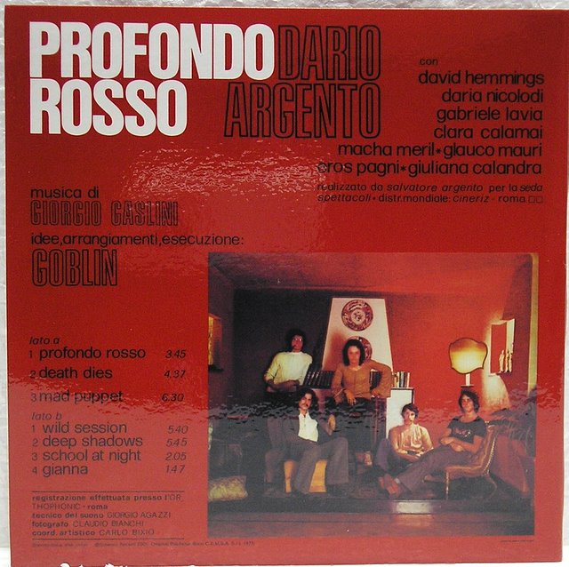 Back Cover, Goblin - Profondo Rosso (+29)