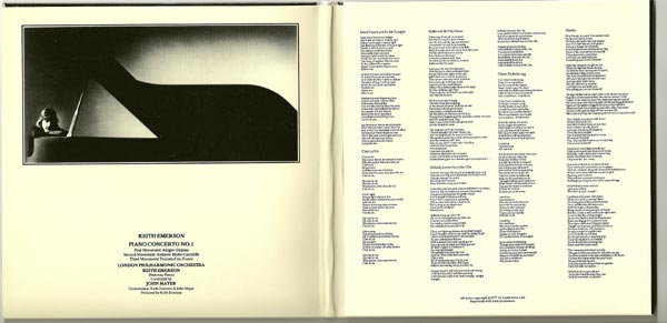 Gatefold (half-opened), Emerson, Lake + Palmer - Works Volume 1