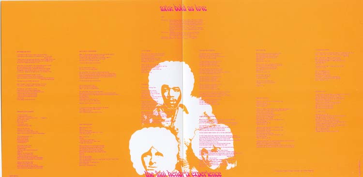Lyric sheet, Hendrix, Jimi - Axis: Bold As Love