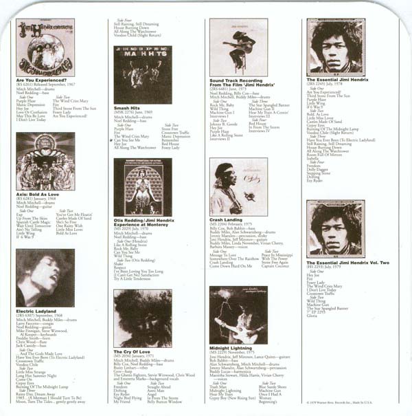 Inner (other side), Hendrix, Jimi - Electric Ladyland (UK Naked Ladies)
