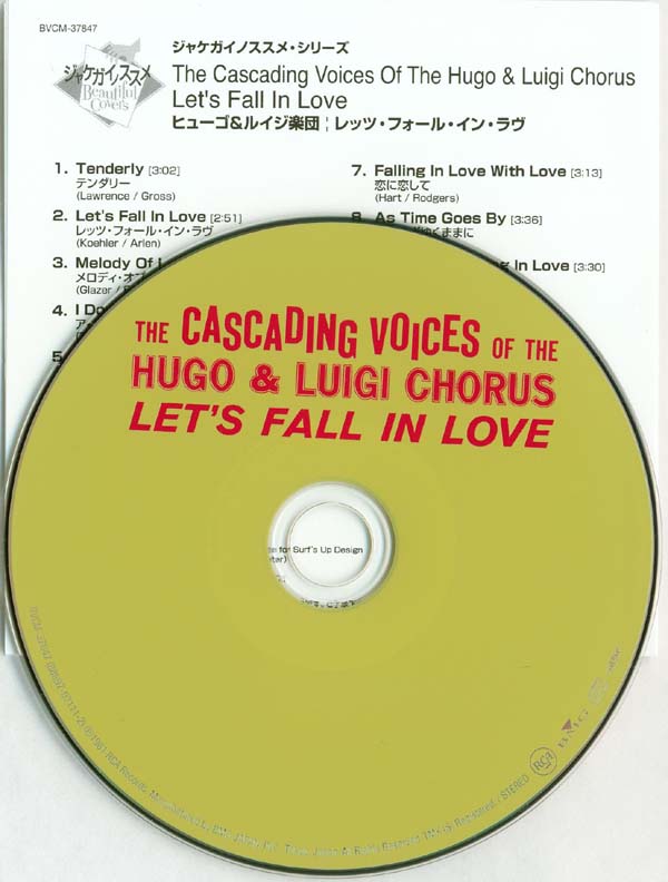 CD and insert, Cascading Voices of the Hugo & Luigi Chorus (The) - Let's Fall In Love