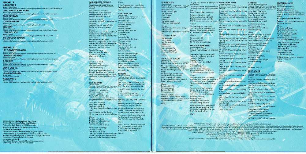 Inside gatefold, ASIA featuring John Payne - Aqua Blu-Spec CD (+3)