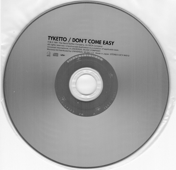 Cd, Tyketto - Don't Come Easy
