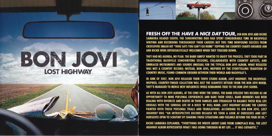 Foldout sheets, Bon Jovi - Lost Highway + 4 Live Tracks