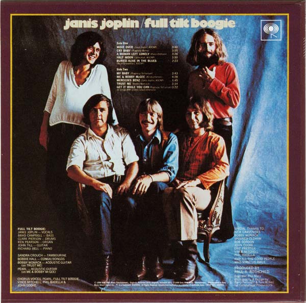 Back cover, Joplin, Janis (Full Tilt Boogie) - Pearl +4