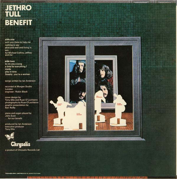 Back cover, Jethro Tull - Benefit (UK version) +4