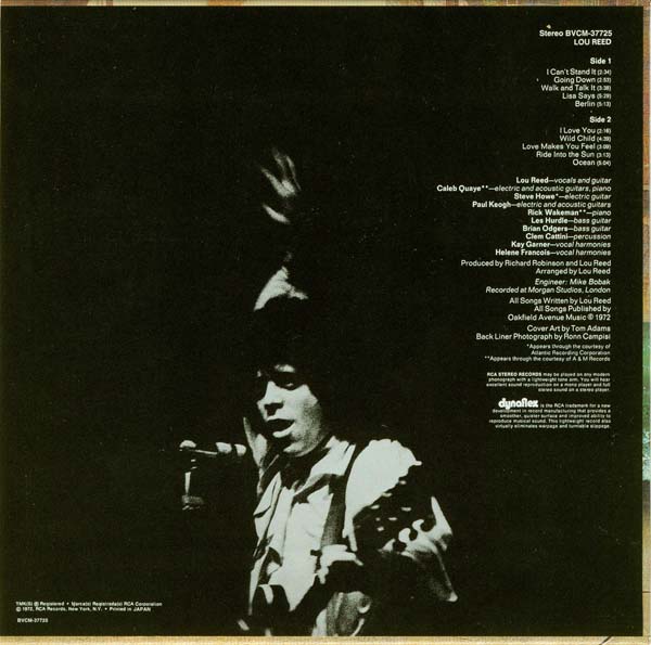 Back cover, Reed, Lou - Lou Reed
