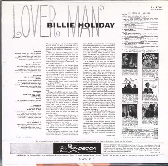 , Holiday, Billie - Lover Man