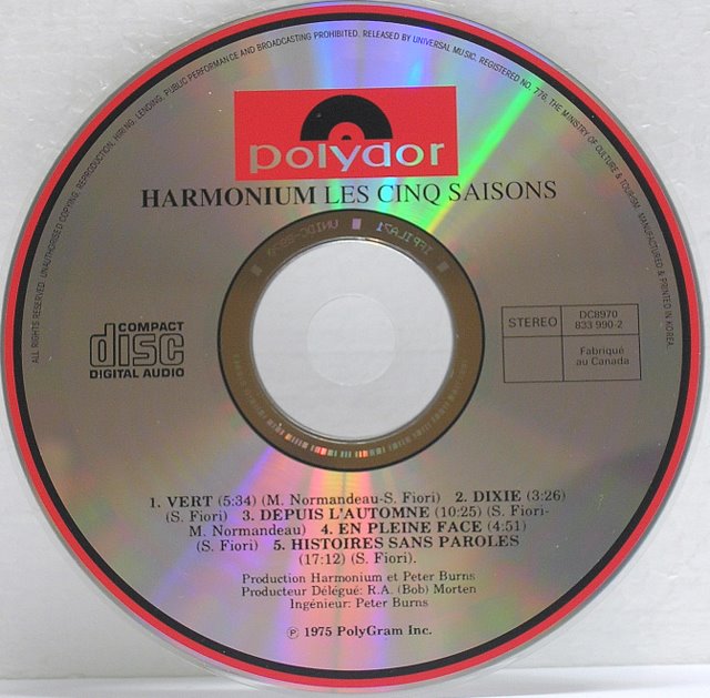 CD, Harmonium - Si On Avait Besoin D'une Cinquiéme Saison