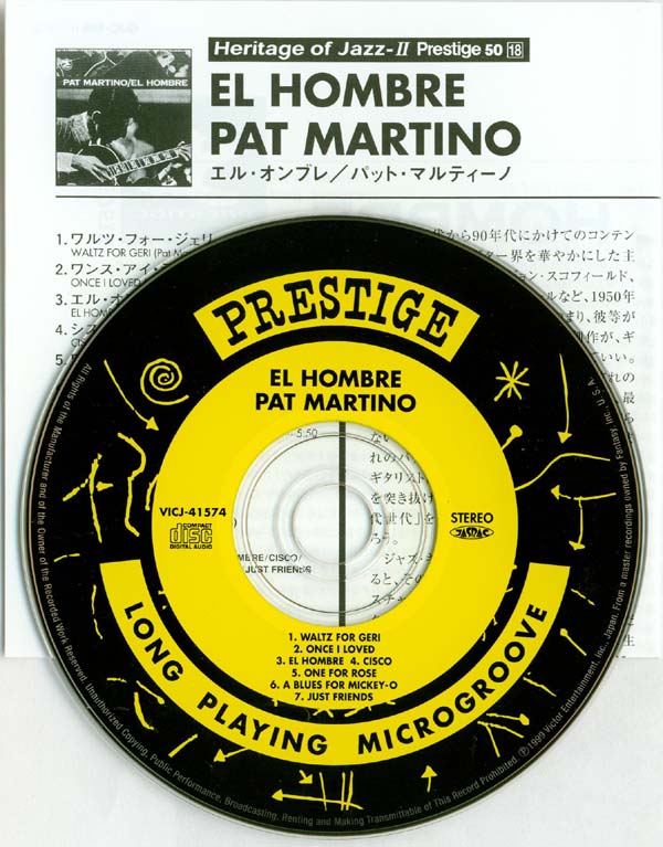 CD and insert, Martino, Pat - El Hombre
