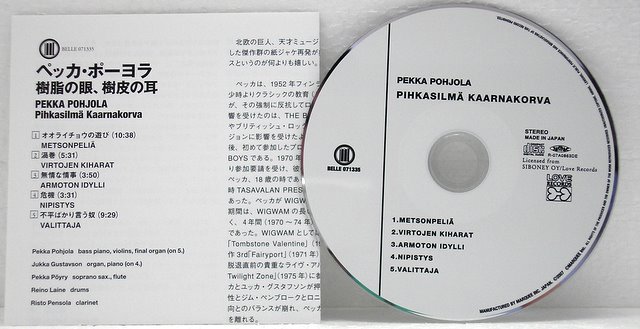 CD and Insert, Pohjola, Pekka - Pihkasilmä Kaarnakorva