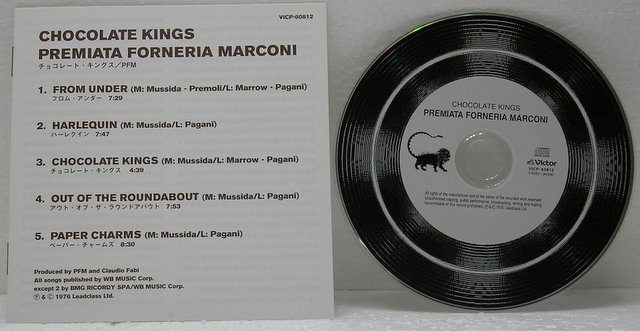 Lyric Booklet and CD, Premiata Forneria Marconi (PFM) - Chocolate Kings