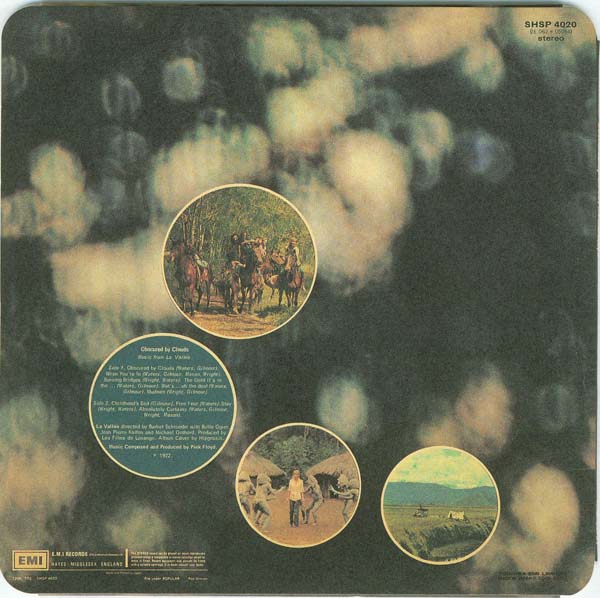 Back cover, Pink Floyd - Obscured By Clouds