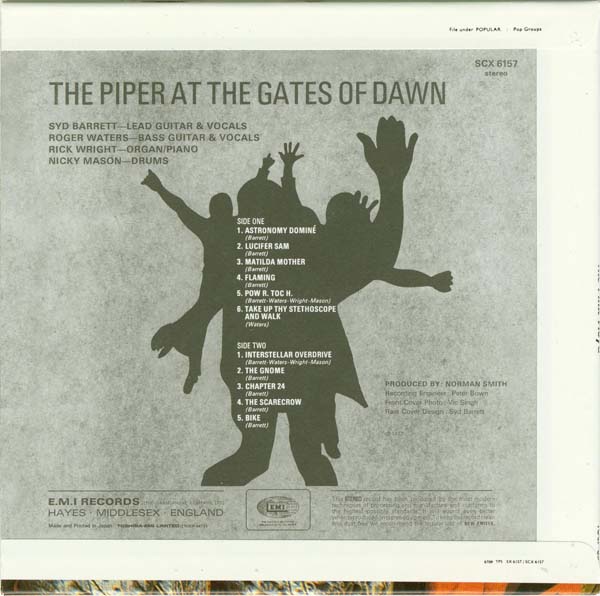 Back cover, Pink Floyd - The Piper At The Gates of Dawn