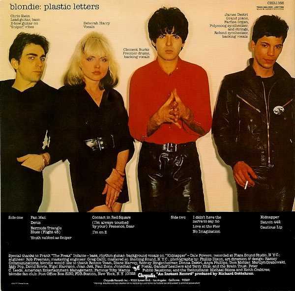 back cover, Blondie - Plastic Letters (+4)
