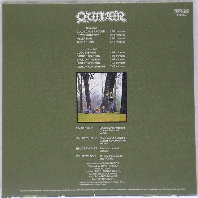Back Cover, Quiver - Quiver
