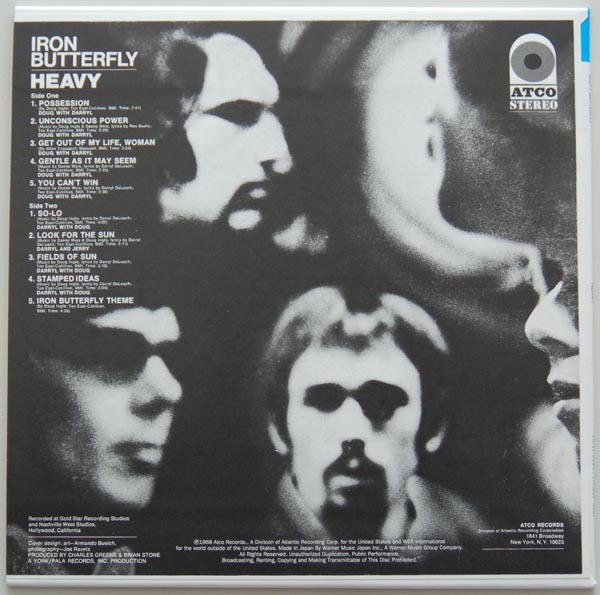 Back cover, Iron Butterfly - Heavy