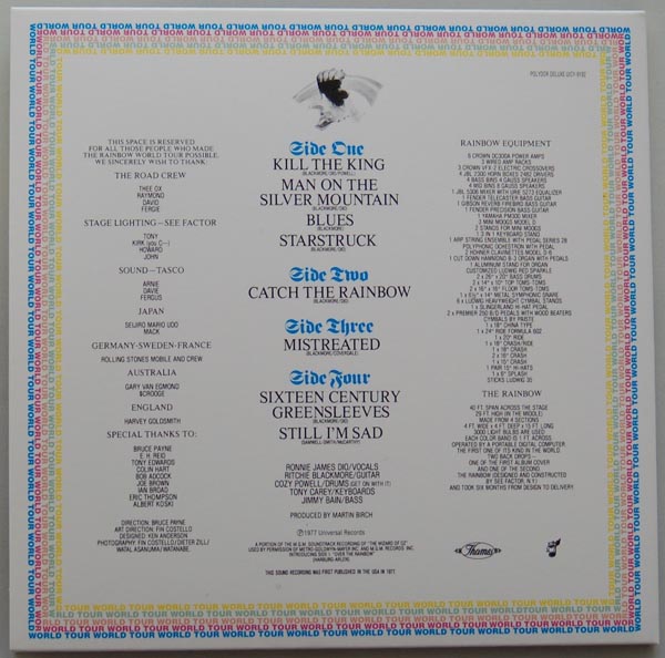 Back cover, Rainbow - On Stage