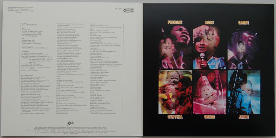 Gatefold open, Sly + The Family Stone - Stand +5