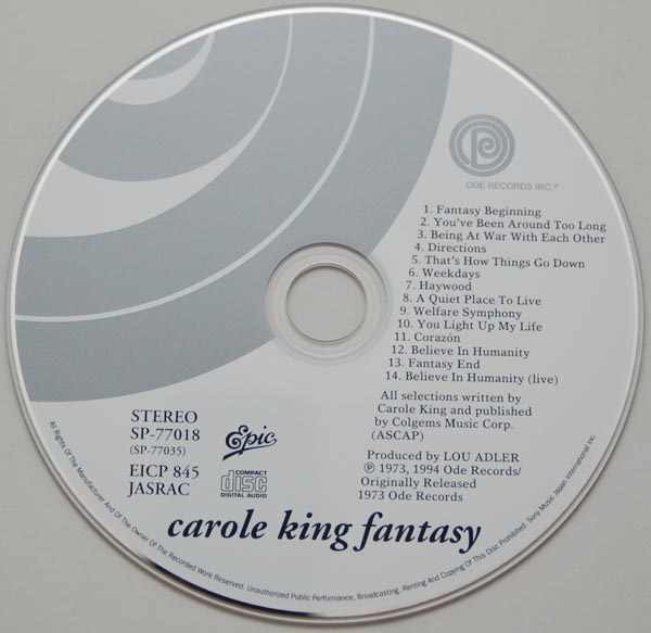 CD, King, Carole  - Fantasy