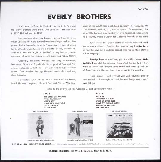 , Everly Brothers - They're Off And Rollin'Says Archie 