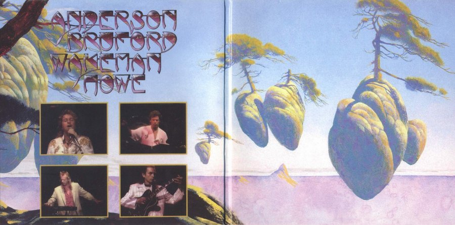 Gatefold inside, ABWH (Anderson, Bruford, Wakeman, Howe) - An Evening Of Yes Music Plus 