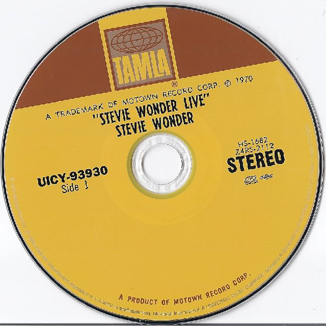 cd, Wonder, Stevie - Stevie Wonder Live