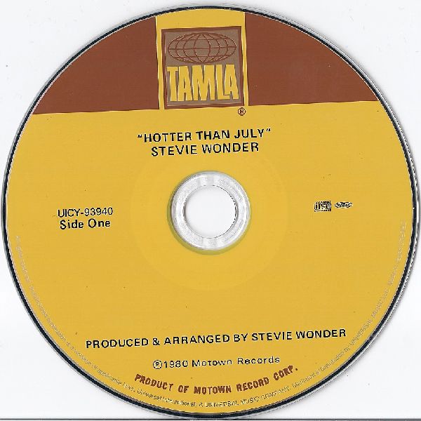 cd, Wonder, Stevie - Hotter Than July
