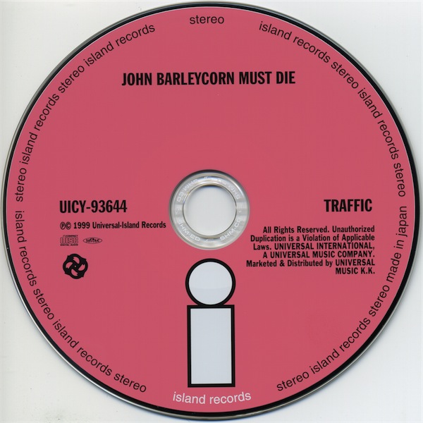 CD, Traffic - John Barleycorn Must Die 