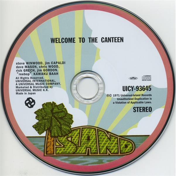 CD, Traffic - Welcome To The Canteen 