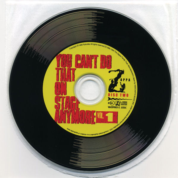 CD2, Zappa, Frank - You Can't Do That on Stage Anymore Vol.1