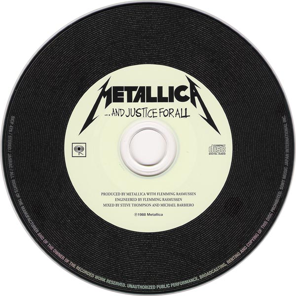 CD, Metallica - ... And Justice for all
