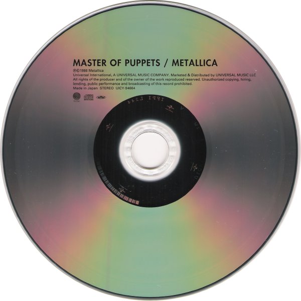 CD, Metallica - Master Of Puppets