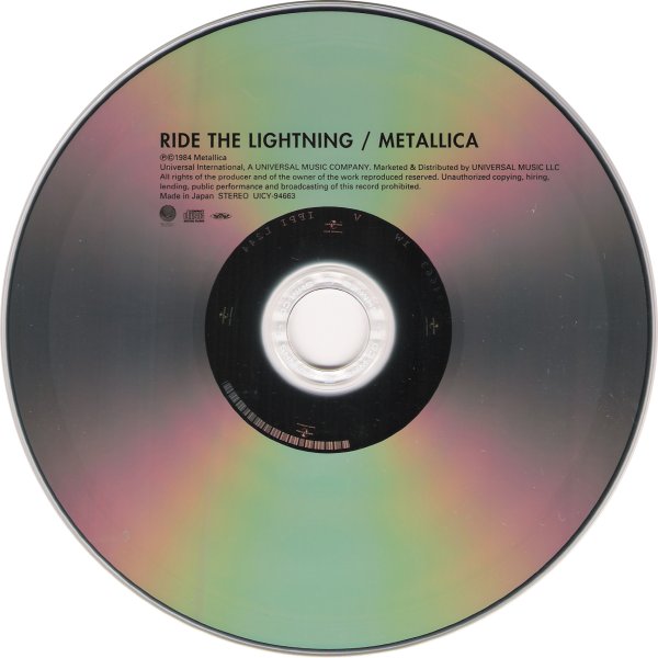 CD, Metallica - Ride The Lightning 