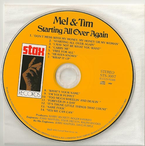 CD, Mel & Tim - Starting All Over Again