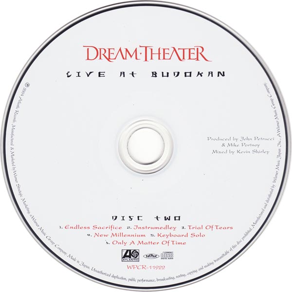 Japanese CD2, Dream Theater - Live At Budokan