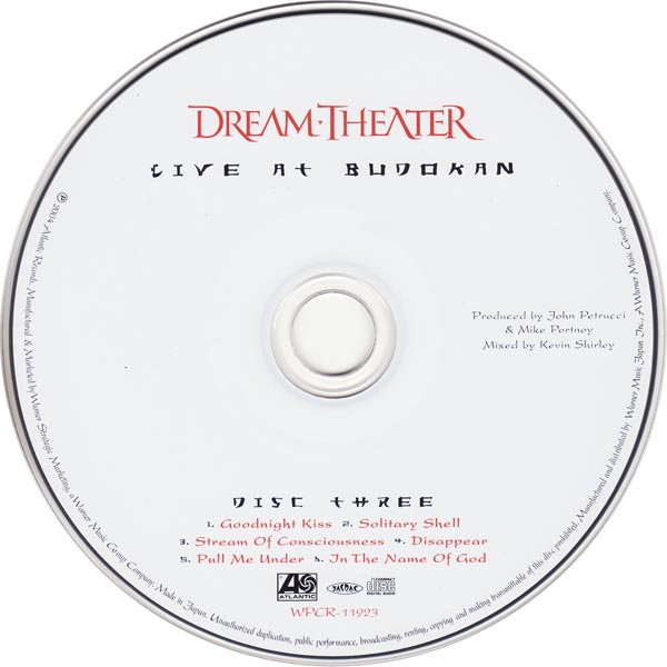 Japanese CD3, Dream Theater - Live At Budokan