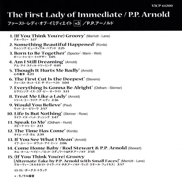 Insert, Arnold, P P - First Lady Of Immediate