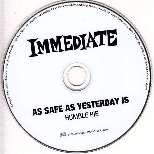 CD, Humble Pie - As Safe As Yesterday Is)(+2