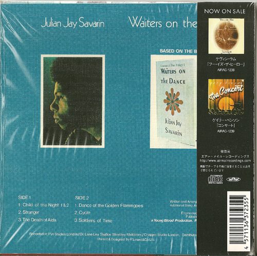 Back cover, Julian Jay Savarin - Waiters On The Dance