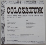 Colosseum - Those Who Are About To Die Salute You, Lyric book