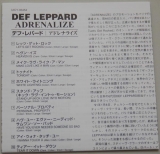 Def Leppard - Adrenalize , Lyric book