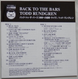 Rundgren, Todd - Back To The Bars, Lyric book